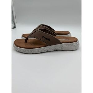 Propet TravelActiv FT‎ Women 9.5 N Tan Thong Sandals WST001P Walking Shoes